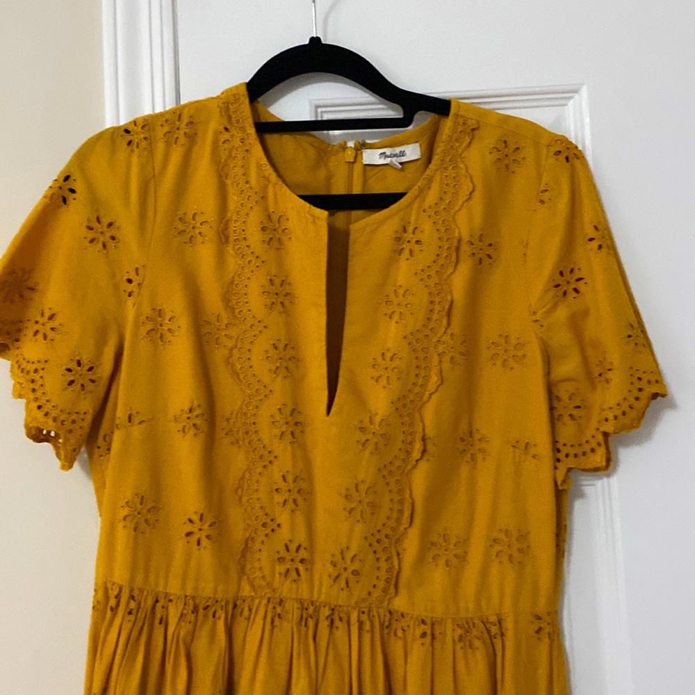 Madewell golden yellow smock dress